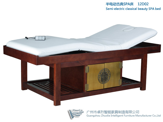 semi electric wood spa bed with Goldleaf d...  Made in Korea